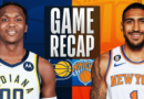 knicks vs pacers match player stats