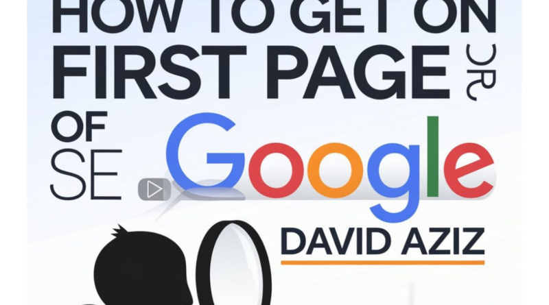 how to get on first page of google search david aziz