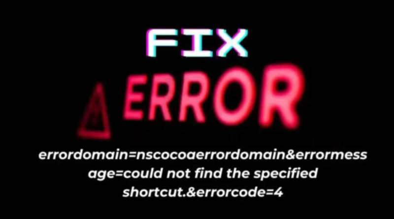 errordomain=nscocoaerrordomain&errormessage=could not find the specified shortcut.&errorcode=4